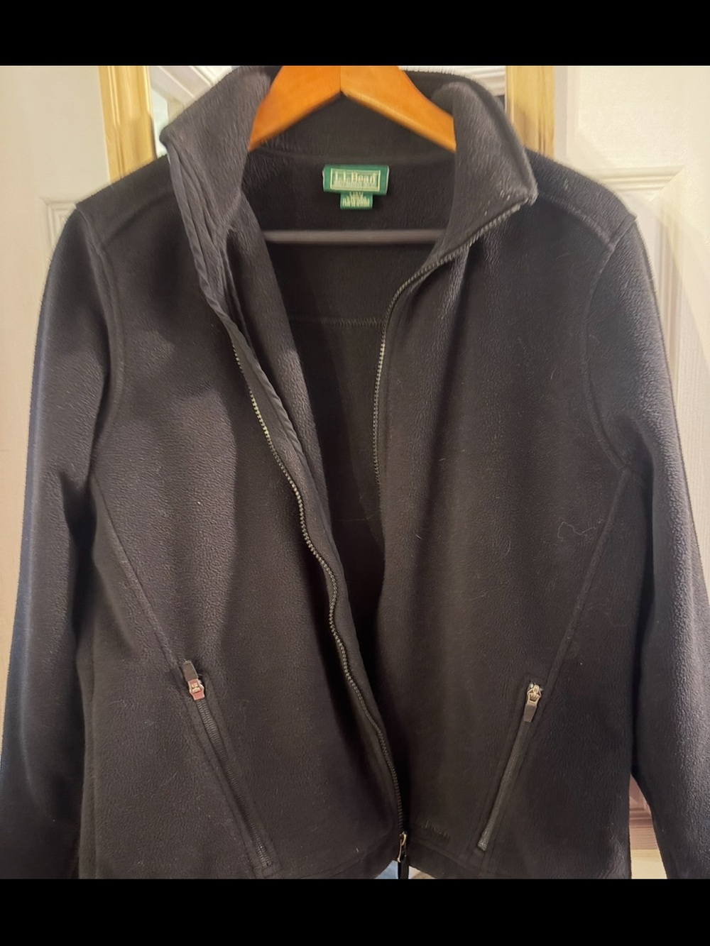 L.L. Bean Women's Black Zip-Up Fleece Jacket